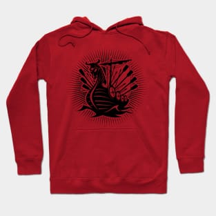 Viking Dragon Ship Nordic Warriors Scandinavia Hoodie